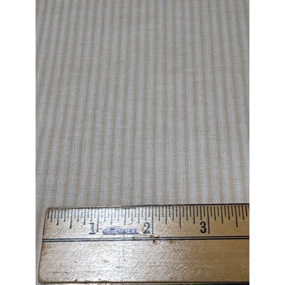 Simply Basic Beige Striped Cotton Fabric 1/2 yard Sewing Quilting Crafting Suppl - Picture 2 of 4